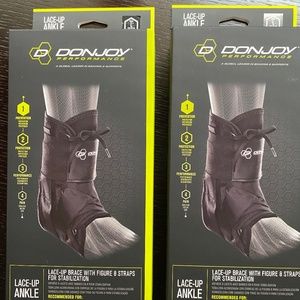 Lot of 2 DonJoy Ankle Support Figure-8 SZ Large Black